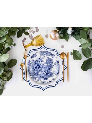 Şah Amerikan Servis Nakışlı 2li Set 35 x 35 cm