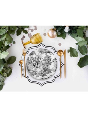 Şah Amerikan Servis Nakışlı 2li Set 35 x 35 cm