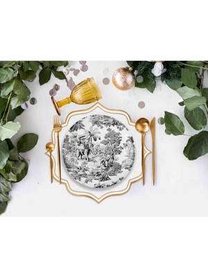 Şah Amerikan Servis Nakışlı 2li Set 35 x 35 cm