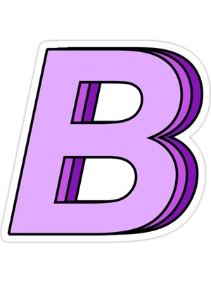 Universal Mor B Sticker Araba Oto Arma Duvar Sticker Ev Dekoratif Çıkartma 15 Cm