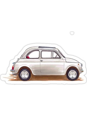 Universal Fiat 500 Sticker Araba Oto Arma Duvar Sticker Ev Dekoratif Çıkartma 15 Cm