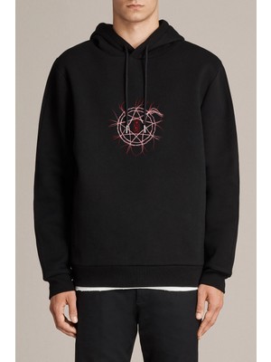 Qivi Slipknot Metal Rock Music Müzik Baskılı Siyah Erkek Örme Kapşonlu Sweatshirt Uzun Kol