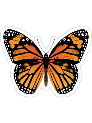 Universal Hükümdar Kelebeği | vintage Kelebekler | sticker Araba Oto Arma Duvar Sticker Ev Dekoratif Çıkartma