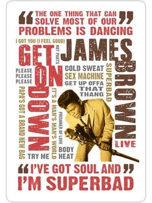 Universal James Brown Sticker Araba Oto Arma Duvar Sticker Ev Dekoratif Çıkartma 15 Cm