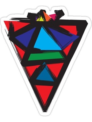 Universal Üçgen Kalkan Sticker Araba Oto Arma Duvar Sticker Ev Dekoratif Çıkartma 15 Cm