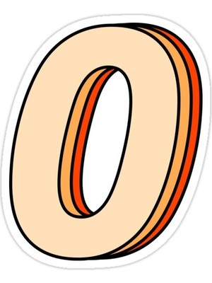 Universal Turuncu O Sticker Araba Oto Arma Duvar Sticker Ev Dekoratif Çıkartma 15 Cm