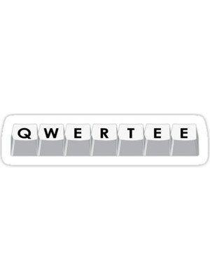 Universal Qwertee Klavye Sticker Araba Oto Arma Duvar Sticker Ev Dekoratif Çıkartma 15 Cm