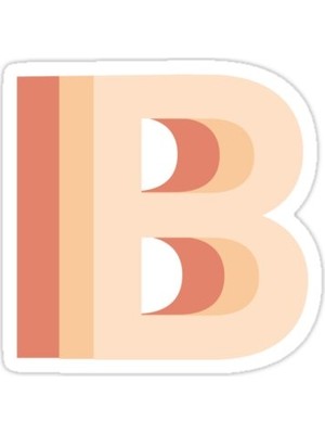 Universal B Monogram Sticker Araba Oto Arma Duvar Sticker Ev Dekoratif Çıkartma 15 Cm