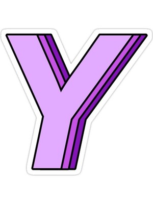 Universal Mor Y Sticker Araba Oto Arma Duvar Sticker Ev Dekoratif Çıkartma 15 Cm