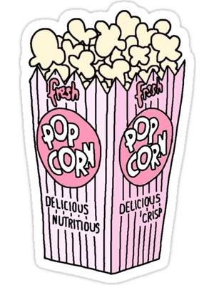 Universal Popcorn Sticker Araba Oto Arma Duvar Sticker Ev Dekoratif Çıkartma 15 Cm