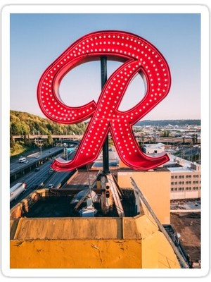 Universal Rainier 'R' Sticker Araba Oto Arma Duvar Sticker Ev Dekoratif Çıkartma 15 Cm