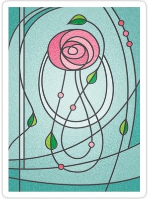 Universal Mackintosh Rose Sticker Araba Oto Arma Duvar Sticker Ev Dekoratif Çıkartma 15 Cm
