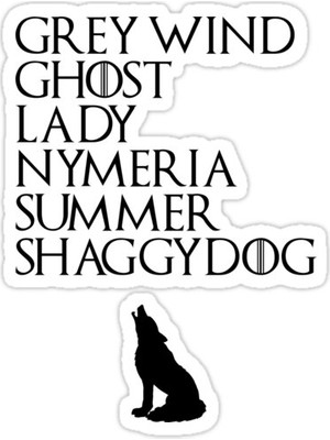 Universal Stark Direwolves Sticker Araba Oto Arma Duvar Sticker Ev Dekoratif Çıkartma 15 Cm