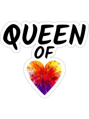 Universal Kalplerin Kraliçesi Sticker Araba Oto Arma Duvar Sticker Ev Dekoratif Çıkartma 15 Cm