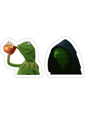 Universal Kermit Memes Sticker Araba Oto Arma Duvar Sticker Ev Dekoratif Çıkartma 15 Cm