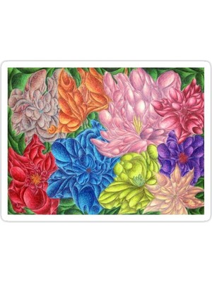 Universal Çiçekler Sticker Araba Oto Arma Duvar Sticker Ev Dekoratif Çıkartma 15 Cm