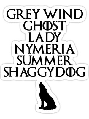 Universal Stark Direwolves Sticker Araba Oto Arma Duvar Sticker Ev Dekoratif Çıkartma 15 Cm