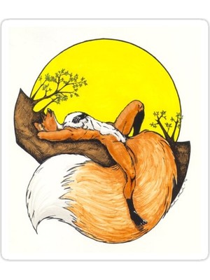 Universal Sunning Tilki Sticker Araba Oto Arma Duvar Sticker Ev Dekoratif Çıkartma 15 Cm