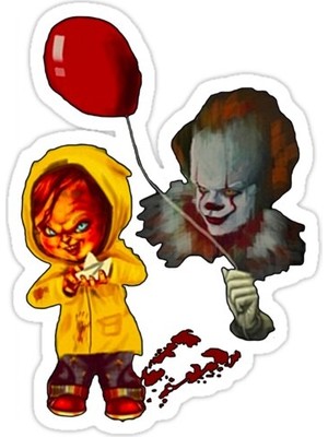 Universal Chucky Sticker Araba Oto Arma Duvar Sticker Ev Dekoratif Çıkartma 15 Cm