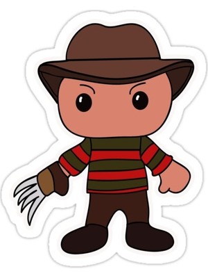 Universal Freddy Krueger Sticker Araba Oto Arma Duvar Sticker Ev Dekoratif Çıkartma 15 Cm