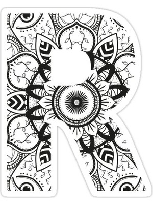 Universal R Mandala Sticker Araba Oto Arma Duvar Sticker Ev Dekoratif Çıkartma 15 Cm