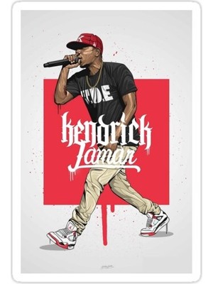 Universal Kendrick Lamar - Sticker Araba Oto Arma Duvar Sticker Ev Dekoratif Çıkartma 15 Cm