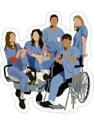 Universal Orijinal Stajyerler | grey's Anatomi Sticker Araba Oto Arma Duvar Sticker Ev Dekoratif Çıkartma