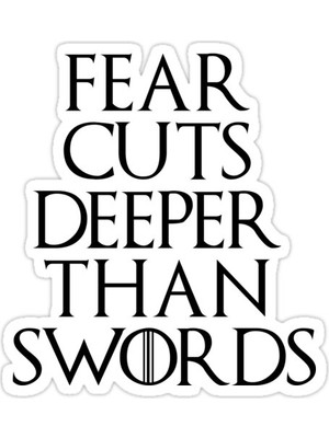 Universal Korku Kılıçlardan Daha Derin Keser - Arya Stark Sticker Araba Oto Arma Duvar Sticker