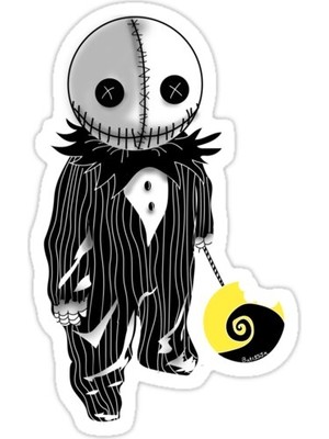 Universal Sam Skellington Sticker Araba Oto Arma Duvar Sticker Ev Dekoratif Çıkartma 15 Cm