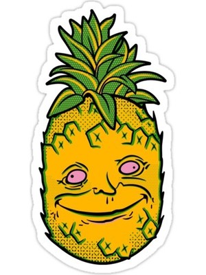 Universal Mutlu Ananas Sticker Araba Oto Arma Duvar Sticker Ev Dekoratif Çıkartma 15 Cm