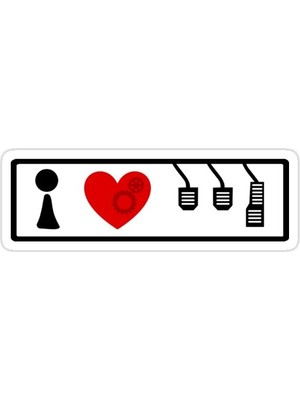 Universal Sürüş Kılavuzlarını Seviyorum (Büyük) Sticker Araba Oto Arma Duvar Sticker Ev Dekoratif Çıkartma