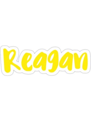 Universal Reagan - Sarı Sticker Araba Oto Arma Duvar Sticker Ev Dekoratif Çıkartma 15 Cm
