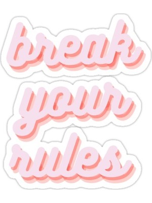 Universal Kuralları Yık Sticker Araba Oto Arma Duvar Sticker Ev Dekoratif Çıkartma 15 Cm