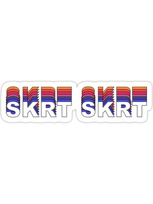 Universal Skrt Skrt Sticker Araba Oto Arma Duvar Sticker Ev Dekoratif Çıkartma 15 Cm