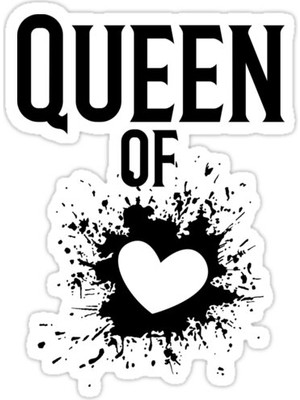 Universal Kalplerin Kraliçesi Sticker Araba Oto Arma Duvar Sticker Ev Dekoratif Çıkartma 15 Cm