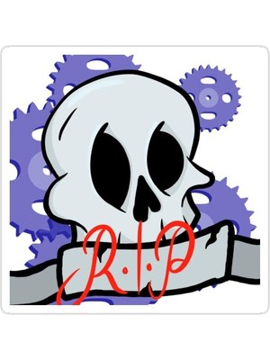 Universal Rıp Kafatası Sticker Araba Oto Arma Duvar Sticker Ev Dekoratif Çıkartma 15 Cm