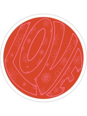 Universal Çiçek Aşk Sticker Araba Oto Arma Duvar Sticker Ev Dekoratif Çıkartma 15 Cm