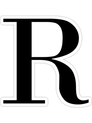 Universal Mektup R Sticker Araba Oto Arma Duvar Sticker Ev Dekoratif Çıkartma 15 Cm