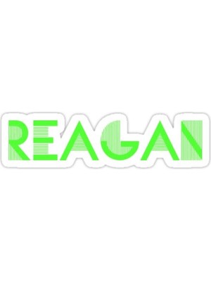 Universal Reagan - Yeşil Sticker Araba Oto Arma Duvar Sticker Ev Dekoratif Çıkartma 15 Cm