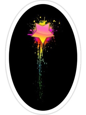 Universal Kayan Yıldız Sticker Araba Oto Arma Duvar Sticker Ev Dekoratif Çıkartma 15 Cm