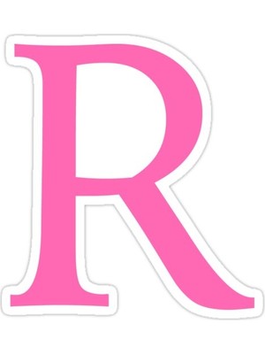 Universal Pembe R Sticker Araba Oto Arma Duvar Sticker Ev Dekoratif Çıkartma 15 Cm