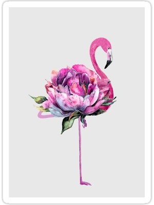 Universal Çiçek Flamingo Sticker Araba Oto Arma Duvar Sticker Ev Dekoratif Çıkartma 15 Cm