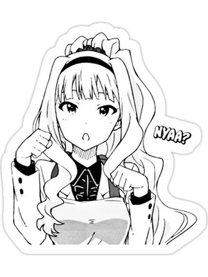 Universal Nyaa? sticker Araba Oto Arma Duvar Sticker Ev Dekoratif Çıkartma 15 Cm