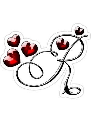 Universal R Monogram Sticker Araba Oto Arma Duvar Sticker Ev Dekoratif Çıkartma 15 Cm