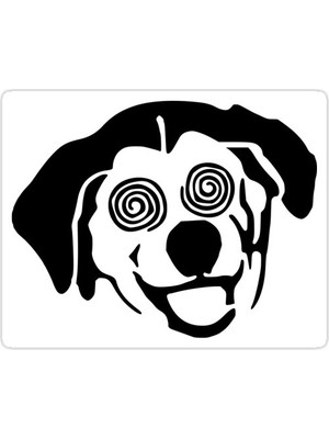 Universal Trippy Köpek Sticker Araba Oto Arma Duvar Sticker Ev Dekoratif Çıkartma 15 Cm