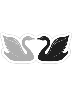 Universal House Swann Sticker Araba Oto Arma Duvar Sticker Ev Dekoratif Çıkartma 15 Cm