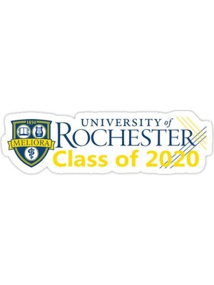 Universal Rochester Üniversitesi Sticker Araba Oto Arma Duvar Sticker Ev Dekoratif Çıkartma 15 Cm