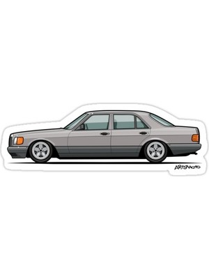 Universal Mb W126 500se Brillantsilber Düşük Pentas Sticker Araba Oto Arma Duvar Sticker