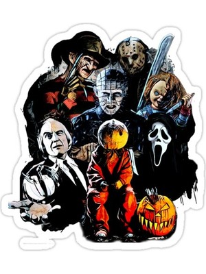 Universal Korku Karakterleri Sticker Araba Oto Arma Duvar Sticker Ev Dekoratif Çıkartma 15 Cm