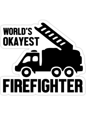 Universal Itfaiyeci Sticker Araba Oto Arma Duvar Sticker Ev Dekoratif Çıkartma 15 Cm